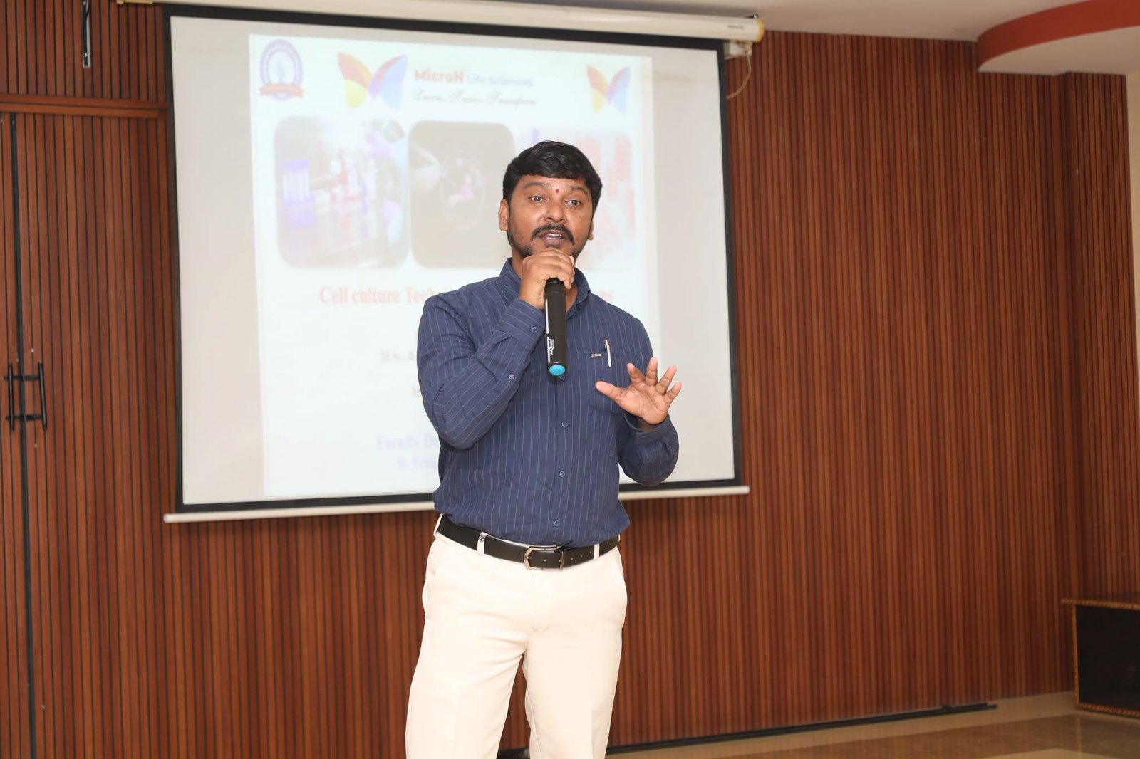 The Department of Microbiology organised a two-day faculty development program and workshop on cell culture techniques under the DBT Star College scheme.