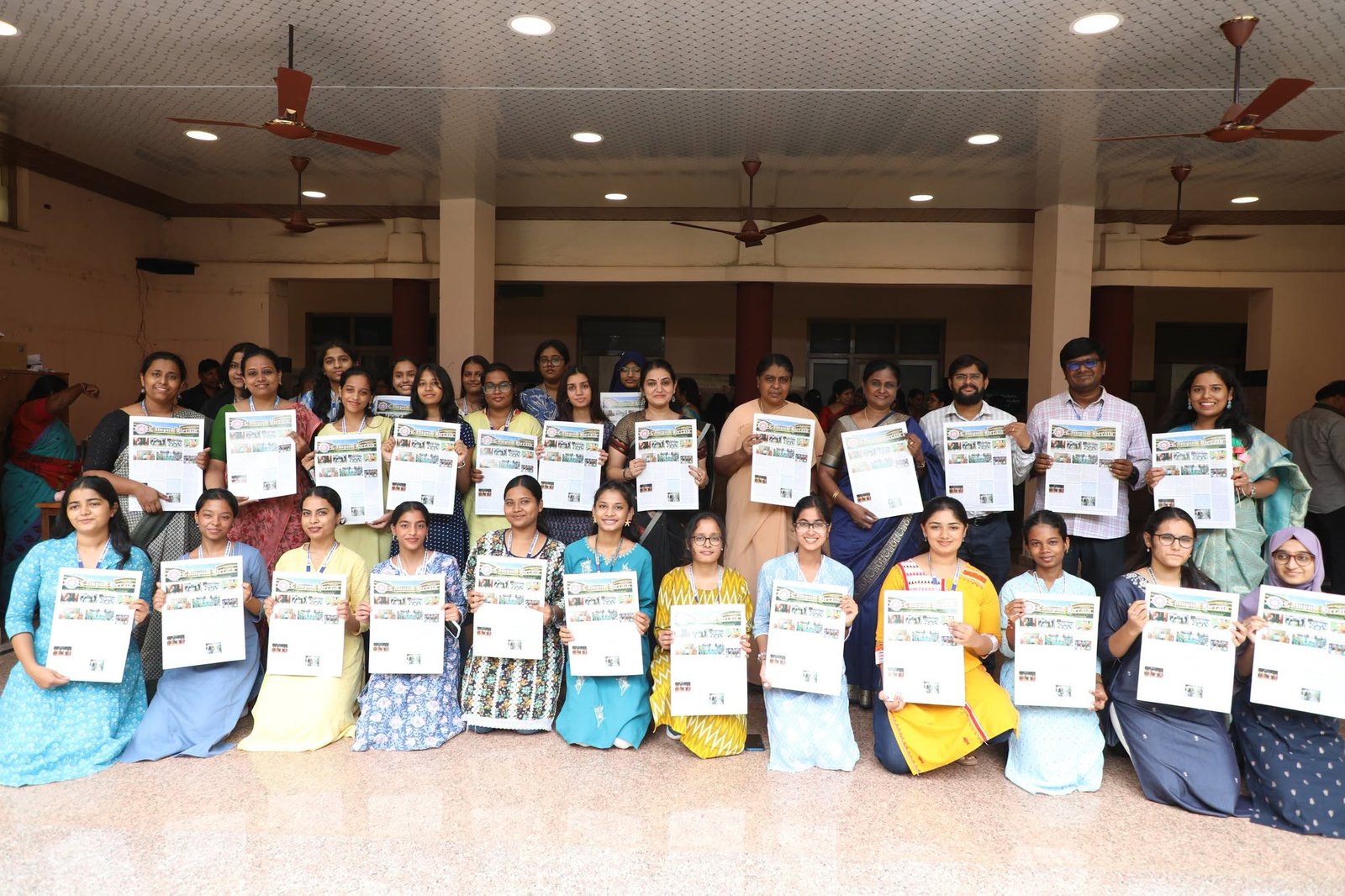 The first issue of the Campus Herald newspaper, created by the students of BA 2 MLPSY, has been released by our Principal, Prof. T. Uma Joseph