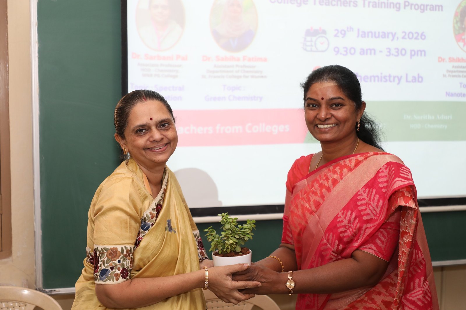 Training Program for College Teachers on Spectral Interpretation, Green Chemistry, Nanotechnology, and ChemDraw