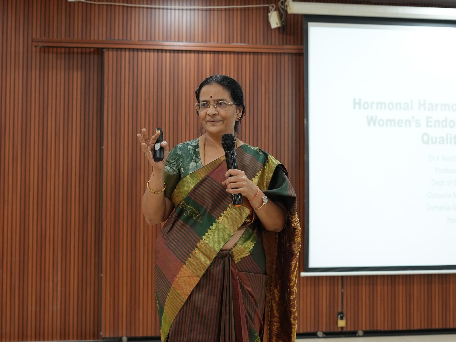 Guest lecture titled "Hormonal Harmony: Understanding Women's Endocrine Health and Quality of Life"