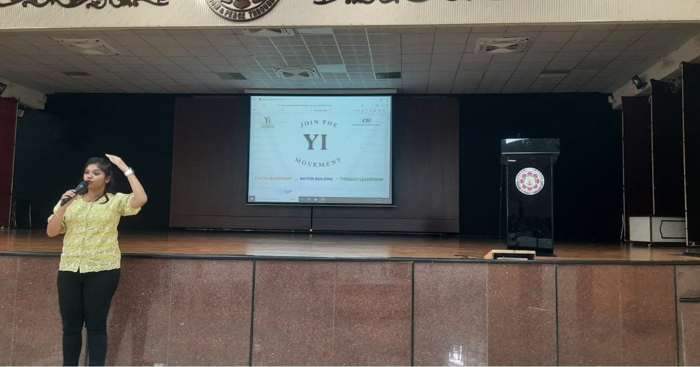 A workshop titled 'Design Thinking' in collaboration with The YI Movement.