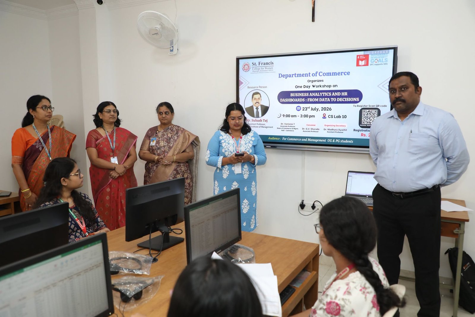 The Department of Commerce conducted an Inter-collegiate workshop on "Business Analytics and HR Dashboard: From Data to Decisions”