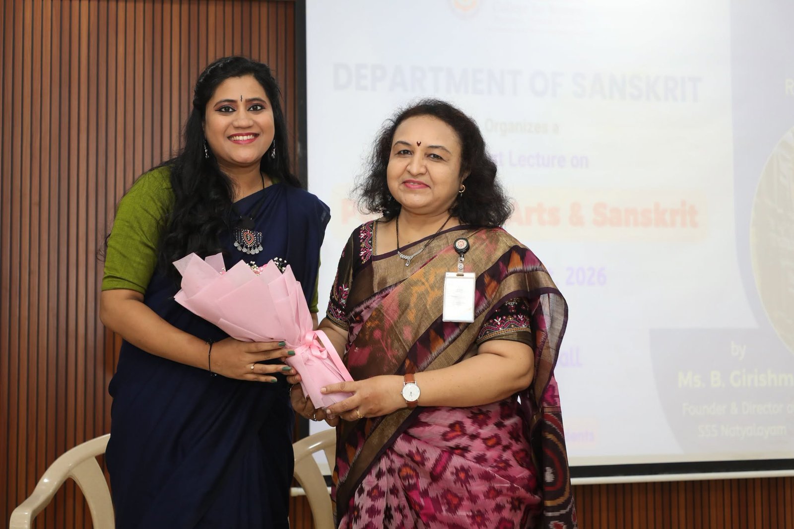 The Department of Sanskrit organised a guest lecture on “Performing Arts & Sanskrit”